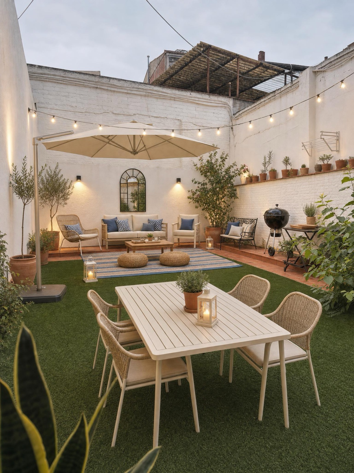 Después: patio redecorado con Decorly